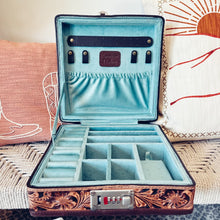 Load image into Gallery viewer, The Wallace Hand Tooled Leather Jewelry Case
