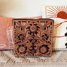 Load image into Gallery viewer, The Wallace Hand Tooled Leather Jewelry Case
