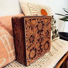 Load image into Gallery viewer, The Wallace Hand Tooled Leather Jewelry Case
