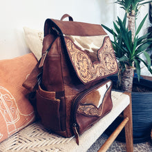 Load image into Gallery viewer, Summerfield Western leather Backpack
