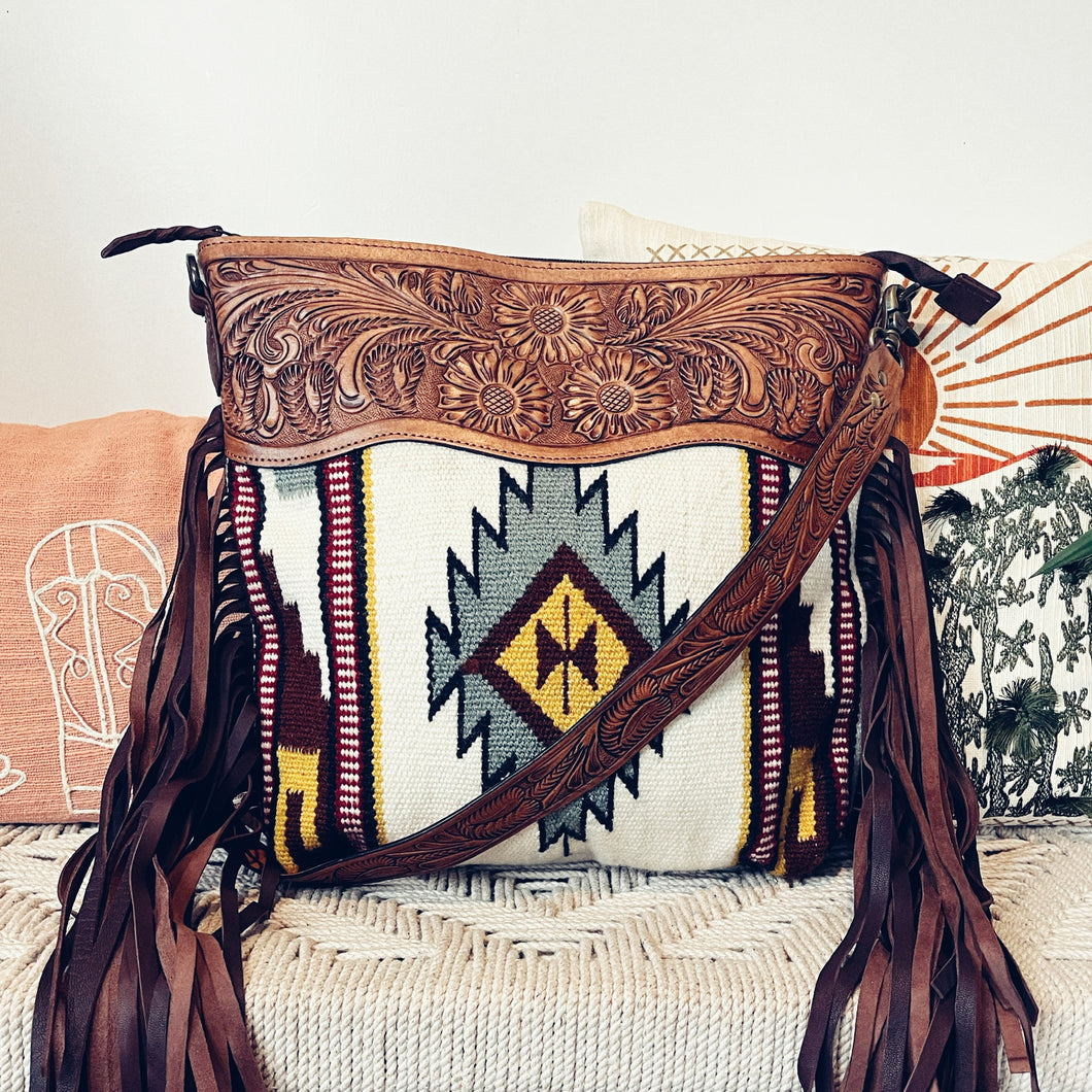 Joshua Tree Western Leather Crossbody Purse