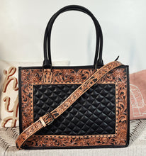 Load image into Gallery viewer, Acadia Hand Tooled Leather Tote Bag
