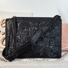 Load image into Gallery viewer, Regina Beach Hand Tooled Crossbody Purse
