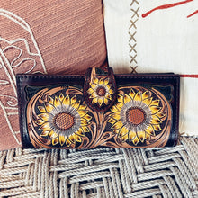 Load image into Gallery viewer, Sunflower Park Western Leather Wallet
