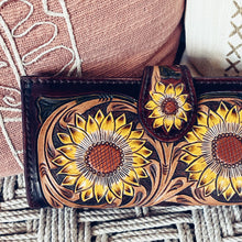 Load image into Gallery viewer, Sunflower Park Western Leather Wallet
