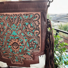 Load image into Gallery viewer, Cleo Springs Hand Tooled Leather Crossbody Purse
