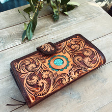 Load image into Gallery viewer, Bronco Belle Hand Tooled Leather Wallet
