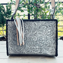 Load image into Gallery viewer, Silver City Hand Tooled Leather Crossbody Purse
