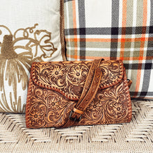 Load image into Gallery viewer, Sweetwater Hand Tooled Leather Crossbody Purse
