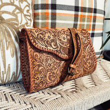 Load image into Gallery viewer, Sweetwater Hand Tooled Leather Crossbody Purse
