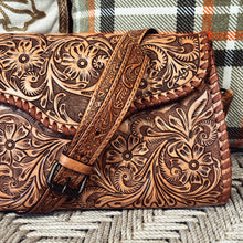 Load image into Gallery viewer, Sweetwater Hand Tooled Leather Crossbody Purse
