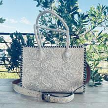 Load image into Gallery viewer, Silver Spur Hand Tooled Leather Tote Bag
