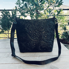 Load image into Gallery viewer, Valentina Hand Tooled Leather Crossbody Purse
