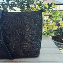 Load image into Gallery viewer, Valentina Hand Tooled Leather Crossbody Purse
