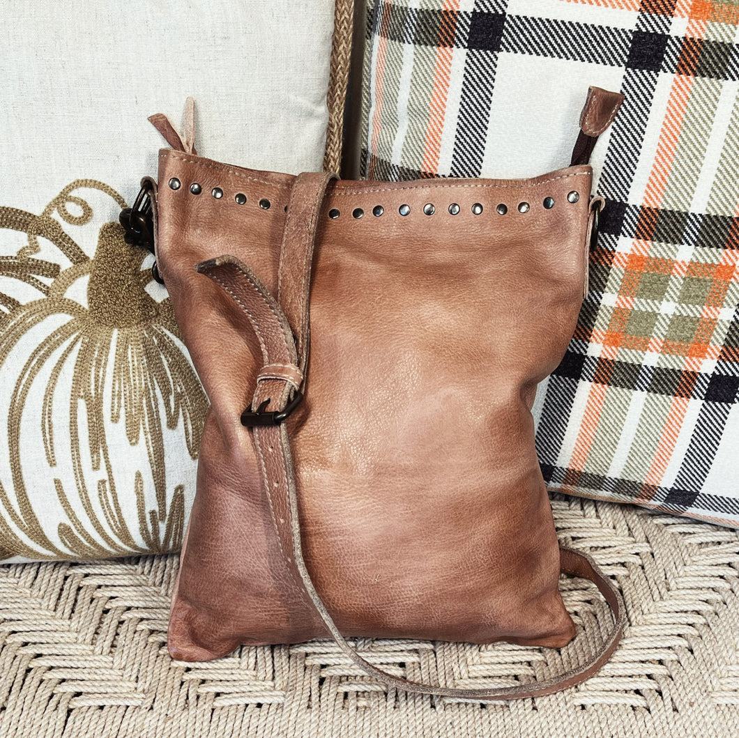 The Barkley Brown Vintage Leather Crossbody Purse