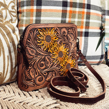 Load image into Gallery viewer, The Angelina Hand Tooled Leather Crossbody Purse
