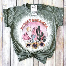 Load image into Gallery viewer, Desert Dreamer Bleached Graphic Tee Shirt
