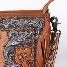 Load image into Gallery viewer, Antique Beauty Hand Tooled Leather Crossbody Purse
