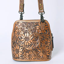 Load image into Gallery viewer, Golden Ranch Hand Tooled Leather Crossbody Purse
