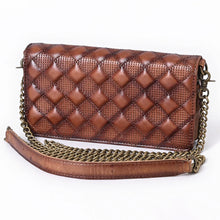 Load image into Gallery viewer, Western Woven Quilted Leather Crossbody Wallet
