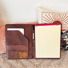 Load image into Gallery viewer, Miss Daisy Leather Notebook Portfolio
