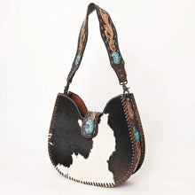 Load image into Gallery viewer, Western Hand Tooled Leather Purse, Hobo Cowhide Purse, Leather Hobo Purse, Conceal Carry Purse, Genuine Cowhide, Western Purse
