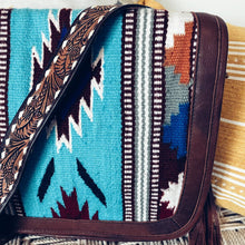 Load image into Gallery viewer, Azure Sunset Leather Western Crossbody Purse
