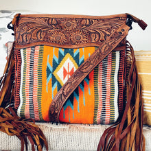 Load image into Gallery viewer, The Clementine Western Leather Crossbody Purse
