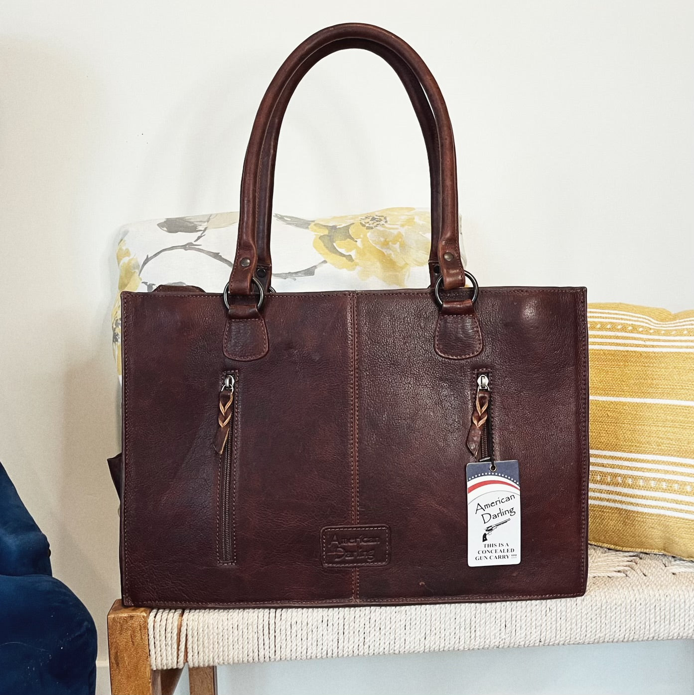 Pikes Peak Western Leather Tote Bag