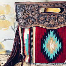 Load image into Gallery viewer, Red Lodge Western Leather Crossbody Purse
