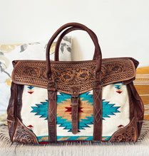 Load image into Gallery viewer, Come Fly With Me Leather Weekender Duffel
