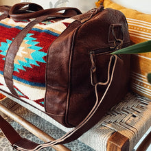 Load image into Gallery viewer, The Traveler Western Leather Weekender Duffel Bag
