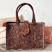 Load image into Gallery viewer, The Ghost Town Hand Tooled Leather Tote Bag
