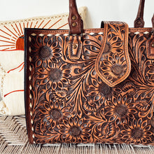 Load image into Gallery viewer, The Ghost Town Hand Tooled Leather Tote Bag
