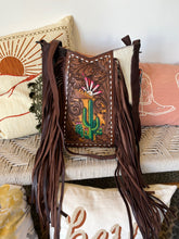 Load image into Gallery viewer, Saguaro Western Leather Crossbody Purse
