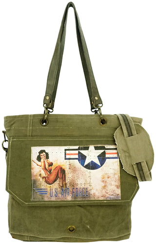 Recycled Military Tent Bags featuring Heeler Pup with Cowboy Boots -  www.hoofprints.com