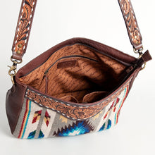 Load image into Gallery viewer, Western Purse, Tooled Leather Purse, Conceal Carry Purse, Cowhide Purse, American Darling Purse, Western Crossbody Purse, Leather Fringe
