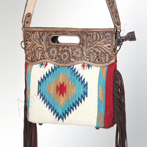 Western Hand Tooled Leather Purse, Concealed Carry Purse, Cowhide Purse, Saddle Blanket Bag, Genuine Cowhide, Western Purse, Leather Fringe