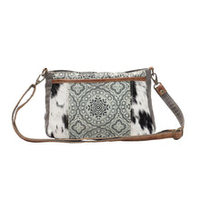 Load image into Gallery viewer, Myra Bag, Western Hand Tooled Leather Purse, Genuine Cowhide Purse, Canvas Purse, Boho Chic Purse, Myra Canvas Bag
