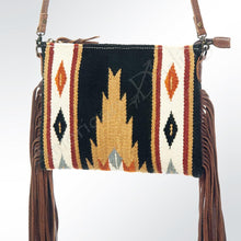 Load image into Gallery viewer, Western Hand Tooled Leather Purse, Concealed Carry Purse, Cowhide Purse, Saddle Blanket Bag, Genuine Cowhide, Western Purse, Leather Fringe
