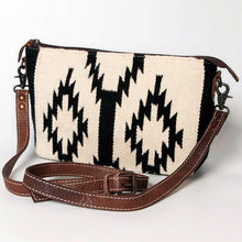 Load image into Gallery viewer, Western Hand Tooled Leather Purse, Concealed Carry Purse, Cowhide Purse, Saddle Blanket Bag, Genuine Cowhide, Western Purse, Leather Fringe
