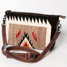 Load image into Gallery viewer, Western Hand Tooled Leather Purse, Concealed Carry Purse, Cowhide Purse, Saddle Blanket Bag, Genuine Cowhide, Western Purse, Leather Fringe
