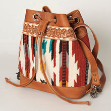 Load image into Gallery viewer, Western Hand Tooled Leather Purse, Concealed Carry Purse, Cowhide Purse, Saddle Blanket Bag, Genuine Cowhide, Western Purse, Leather Fringe
