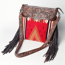 Load image into Gallery viewer, Western Hand Tooled Leather Purse, Cowhide Purse, Concealed Carry Purse, Saddle Blanket, Genuine Cowhide, Western Purse, American Darling
