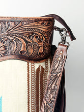 Load image into Gallery viewer, Western Hand Tooled Leather Purse, Cowhide Purse, Concealed Carry Purse, Saddle Blanket, Genuine Cowhide, Western Purse, American Darling
