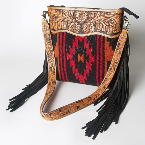 Western Hand Tooled Leather Purse, Cowhide Purse, Concealed Carry Purse, Saddle Blanket, Genuine Cowhide, Western Purse, American Darling