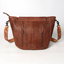 Load image into Gallery viewer, Western Hand Tooled Leather Purse, Concealed Carry Purse, Cowhide Purse, Saddle Blanket Bag, Genuine Cowhide, Western Purse, Leather Fringe
