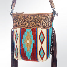 Load image into Gallery viewer, Western Purse, Tooled Leather Purse, Conceal Carry Purse, Cowhide Purse, American Darling Purse, Western Crossbody Purse, Leather Fringe
