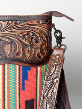 Load image into Gallery viewer, Western Hand Tooled Leather Purse, Conceal Carry Purse, Cowhide Purse, American Darling Bag, Western Crossbody Purse, Leather Fringe
