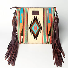 Load image into Gallery viewer, Western Hand Tooled Leather Purse, Conceal Carry Purse, Cowhide Purse, American Darling Bag, Western Crossbody Purse, Leather Fringe
